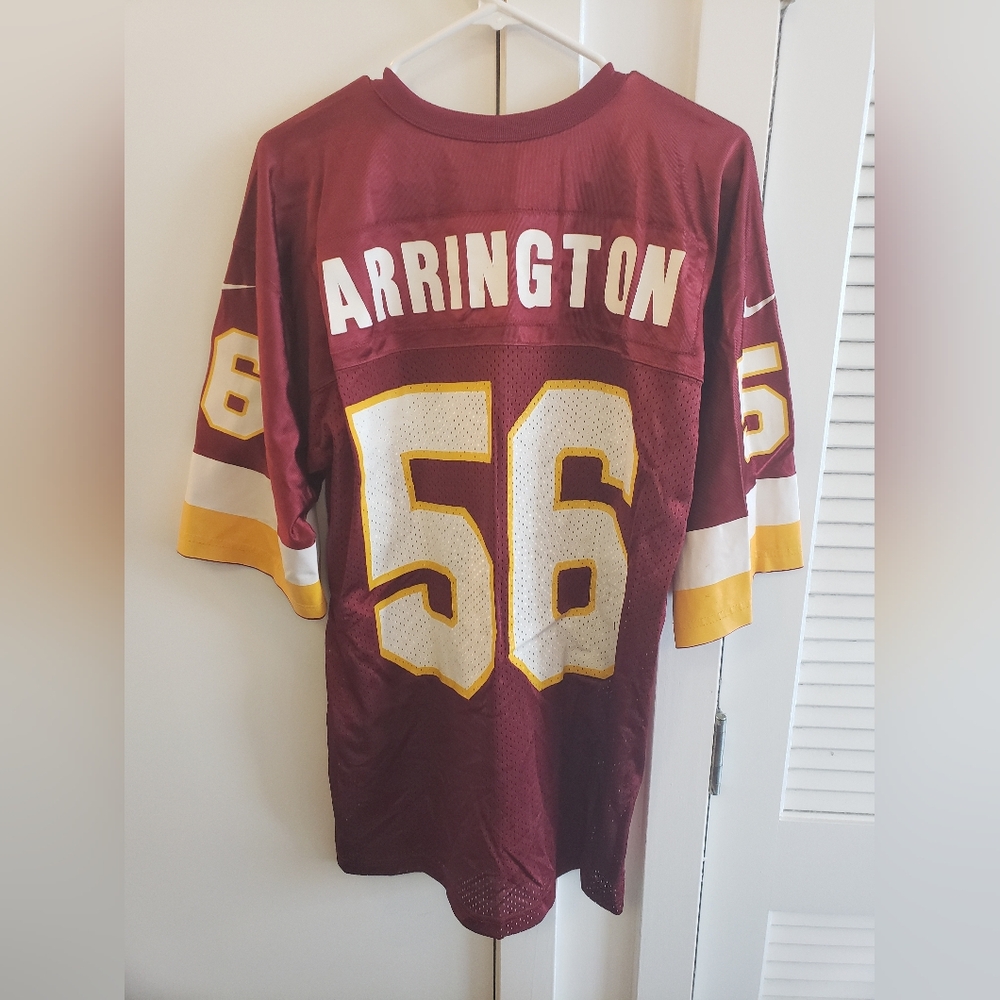 Nike LaVar Arrington Redskins Commanders Maroon Gold Football Jersey Medium